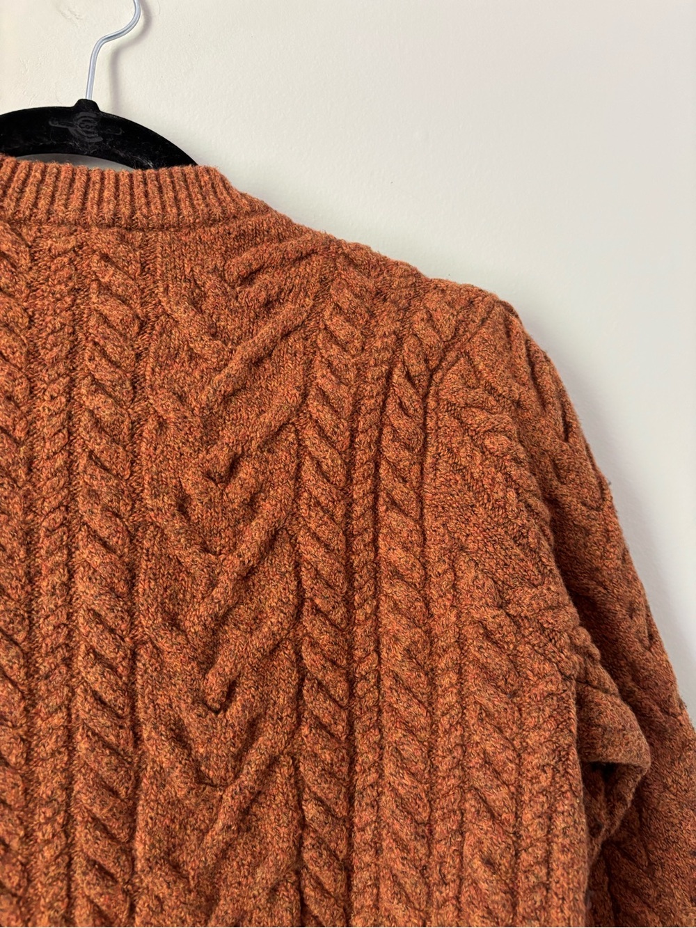 Something Navy Cable Knit Button-Front Cardigan - Rust - Picture 7 of 7